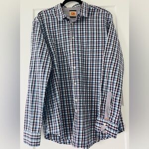 BOSS ORANGE Multicolor Checkered Preppy & Stylish Button Down Dress Shirt, XL